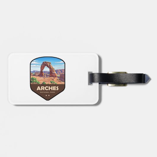 Arches National Park Utah Schild Gepäckanhänger (Rückseite horizontal)