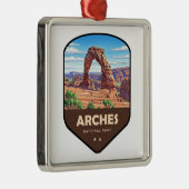 Arches National Park Utah Shield Ornament Aus Metall (Rechts)