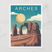 Arches National Park Utah USA Travel Illustration Postkarte (Vorderseite)
