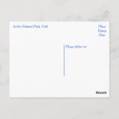 Arches National Park, Utah, Vereinigte Staaten Postkarte (Rückseite)