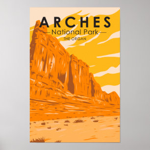 Arches National Park Utah Vintage Orgel Poster