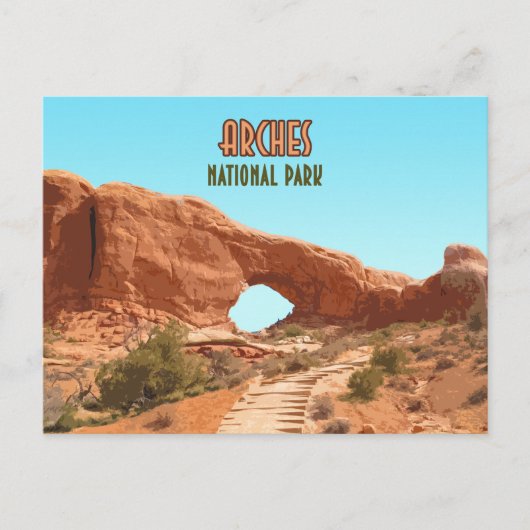 Arches National Park Utah Vintage Postkarte (Vorderseite)