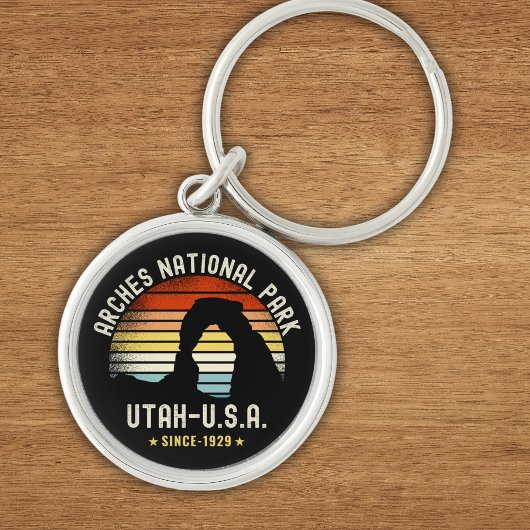 Arches National Park Utah Vintage Sunset Schlüsselanhänger