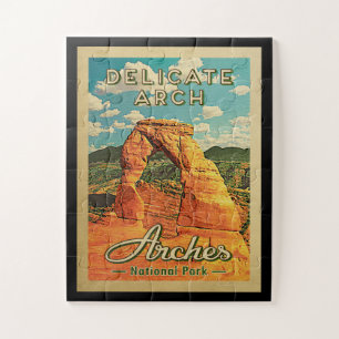 Arches National Park - Vintage Delikater Bogen Puzzle