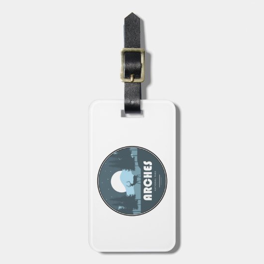 Arches Nationalpark Deer Gepäckanhänger (Vorderseite vertikal)