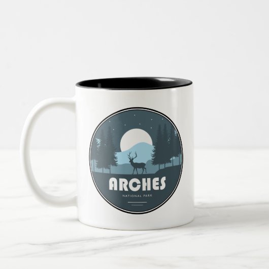 Arches Nationalpark Deer Zweifarbige Tasse (Links)