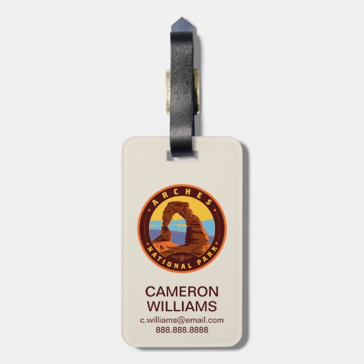 Arches Nationalpark Gepäckanhänger (Rückseite vertikal)