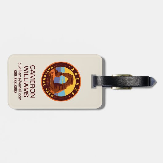 Arches Nationalpark Gepäckanhänger (Rückseite horizontal)