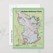 Arches Nationalpark Karte (Vorne/Hinten)