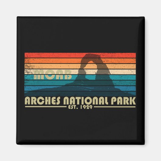Arches Nationalpark Moab Utah Vintage Kunst Magnet (Vorne)