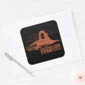 Arches Nationalpark Moab Utah Vintage Kunst Quadratischer Aufkleber (Umschlag)