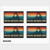 Arches Nationalpark Moab Utah Vintage Kunst Rechteckiger Aufkleber (Blatt)