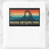 Arches Nationalpark Moab Utah Vintage Kunst Rechteckiger Aufkleber (Tasche)