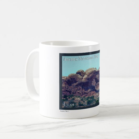Arches Nationalpark Poster Kaffeetasse (Vorderseite Links)