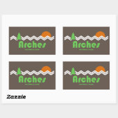 Arches Nationalpark Retro Rechteckiger Aufkleber (Blatt)