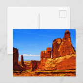 Arches Nationalpark Rocks Postkarte (Vorne/Hinten)