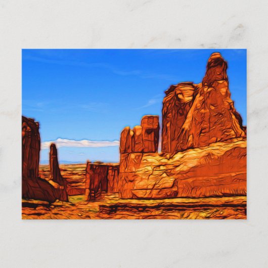 Arches Nationalpark Rocks Postkarte (Vorderseite)