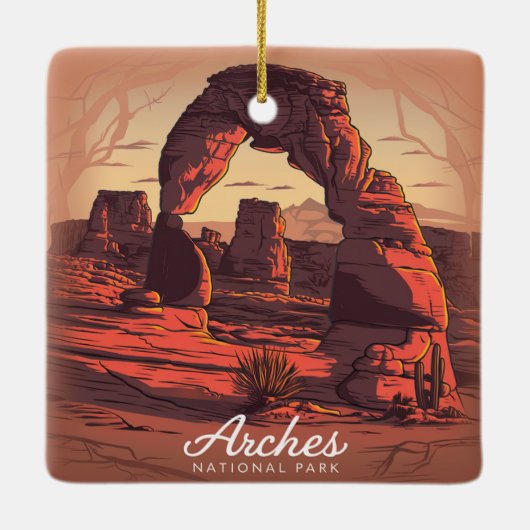 Arches Nationalpark Sandstone Keramikornament (Rückseite)