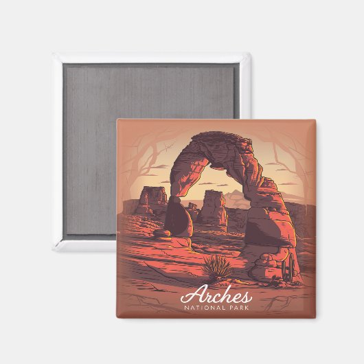 Arches Nationalpark Sandstone Magnet (Vorderseite/Rückseite)