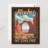 Arches Nationalpark Utah Distressed Postkarte (Vorne/Hinten)