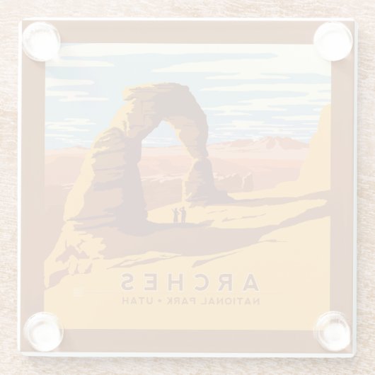 Arches Nationalpark | Utah Glasuntersetzer (Rückseite)