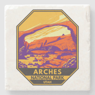 Arches Nationalpark Utah Landschaft Vintag Steinuntersetzer