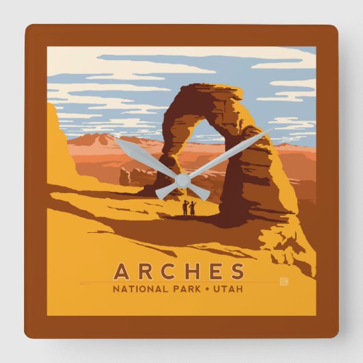 Arches Nationalpark | Utah Quadratische Wanduhr (Vorderseite)