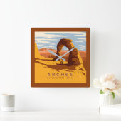 Arches Nationalpark | Utah Quadratische Wanduhr (Zuhause)