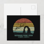 Arches Nationalpark Utah Vintager Parkplatz Feiertagspostkarte (Vorne/Hinten)