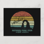 Arches Nationalpark Utah Vintager Parkplatz Feiertagspostkarte (Vorderseite)