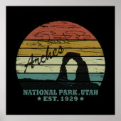 Arches Nationalpark Utah Vintager Parkplatz Poster (Vorne)