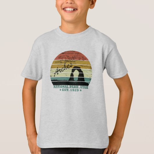 Arches Nationalpark Utah Vintager Parkplatz T-Shirt (Vorderseite)
