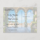 Arches of Italy Elegant Save the Date Ankündigungspostkarte (Rückseite)