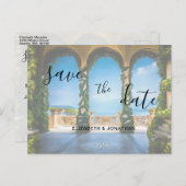 Arches of Italy Elegant Save the Date Ankündigungspostkarte (Vorne/Hinten)