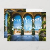 Arches of Italy Elegant Save the Date ZZ Ankündigungspostkarte (Vorne/Hinten)