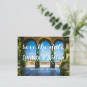 Arches of Italy Elegant Save the Date ZZ Ankündigungspostkarte (Stehend Vorderseite)
