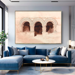 Arches of St. Georges de Boscherville Leinwanddruck