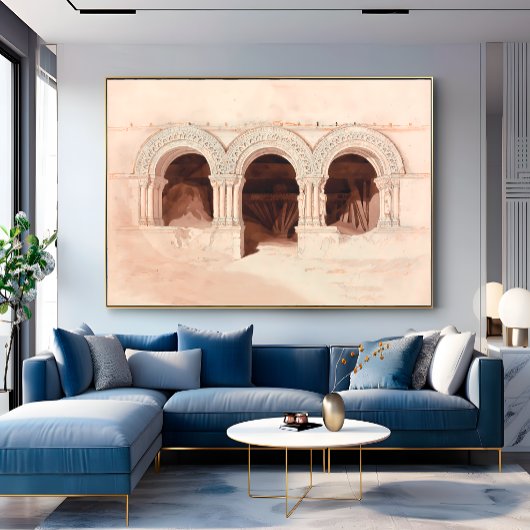 Arches of St. Georges de Boscherville Leinwanddruck