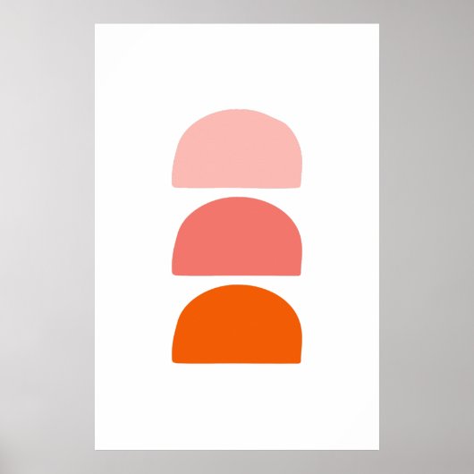 Arches Pink Coral Orange Poster (Vorne)