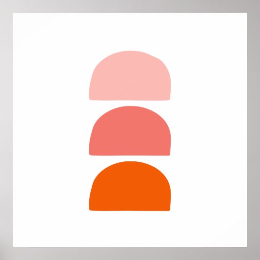 Arches Pink Coral Orange Poster (Vorne)