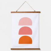 Arches Pink Coral Orange Wandteppich Mit Holzrahmen (Vorderseite)