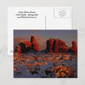 Arches Winter Sunset Postcard Postkarte (Vorne/Hinten)