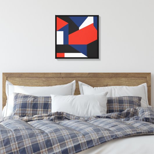 Archetypische Geometrische Abstrakte Kunst Leinwanddruck (Insitu (Schlafzimmer))