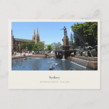 Archibald Fountain und St Marys Kathedrale, Sydney
