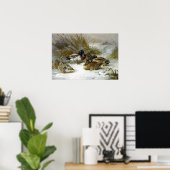 Archibald Thorburn Winter Landschaft mit Mallard Poster (Heimbüro)
