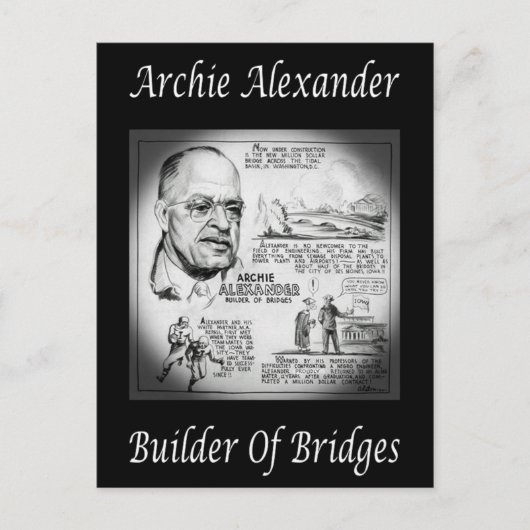 Archie Alexander ~ Mathematiker/Ingenieur ~Builder Postkarte (Vorderseite)
