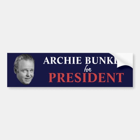 Archie-Bunker für Präsidenten Autoaufkleber (Vorne)