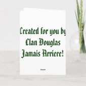 Archie, ein Douglas! Ein Douglas! Gruß-Karte Karte (Rückseite)