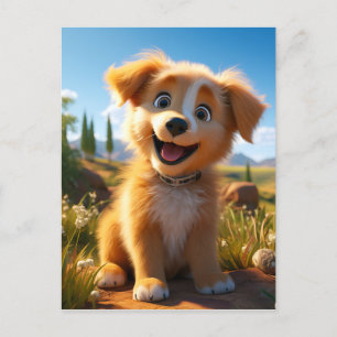Archie - Gelbe Labrador Retriever Puppy Postkarte
