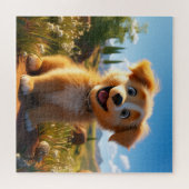 Archie - Gelbe Labrador Retriever Puppy Puzzle (Horizontal)